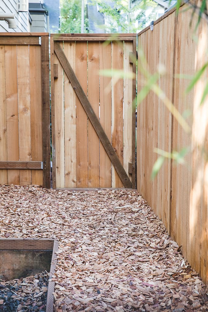 Wooden privacy fence